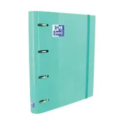 Oxford Europeanbinder Classic A4+ Carpeta de Anillas con Recambio Cuadricula 5x5 - Tapa Extradura - Cierre con Goma Elastica - C