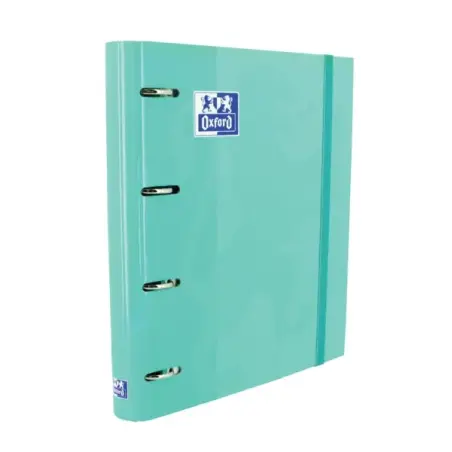 Oxford Europeanbinder Classic A4+ Carpeta de Anillas con Recambio Cuadricula 5x5 - Tapa Extradura - Cierre con Goma Elastica - C