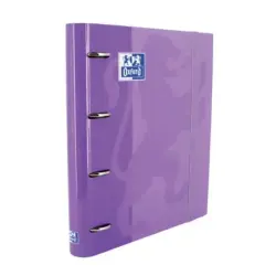 Oxford Europeanbinder Classic A4+ Carpeta de Anillas con Recambio Cuadricula 5x5 - Tapa Extradura - Cierre con Goma Elastica - C