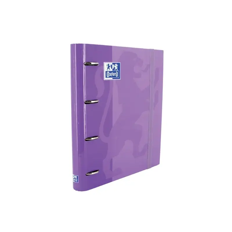 Oxford Europeanbinder Classic A4+ Carpeta de Anillas con Recambio Cuadricula 5x5 - Tapa Extradura - Cierre con Goma Elastica - C
