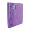 Oxford Europeanbinder Classic A4+ Carpeta de Anillas con Recambio Cuadricula 5x5 - Tapa Extradura - Cierre con Goma Elastica - C