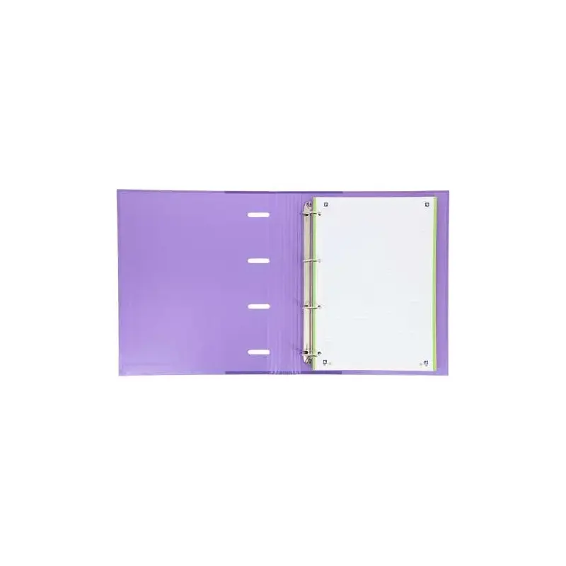 Oxford Europeanbinder Classic A4+ Carpeta de Anillas con Recambio Cuadricula 5x5 - Tapa Extradura - Cierre con Goma Elastica - C