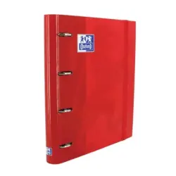 Oxford Europeanbinder Classic A4+ Carpeta de Anillas con Recambio Cuadricula 5x5 - Tapa Extradura - Cierre con Goma Elastica - C