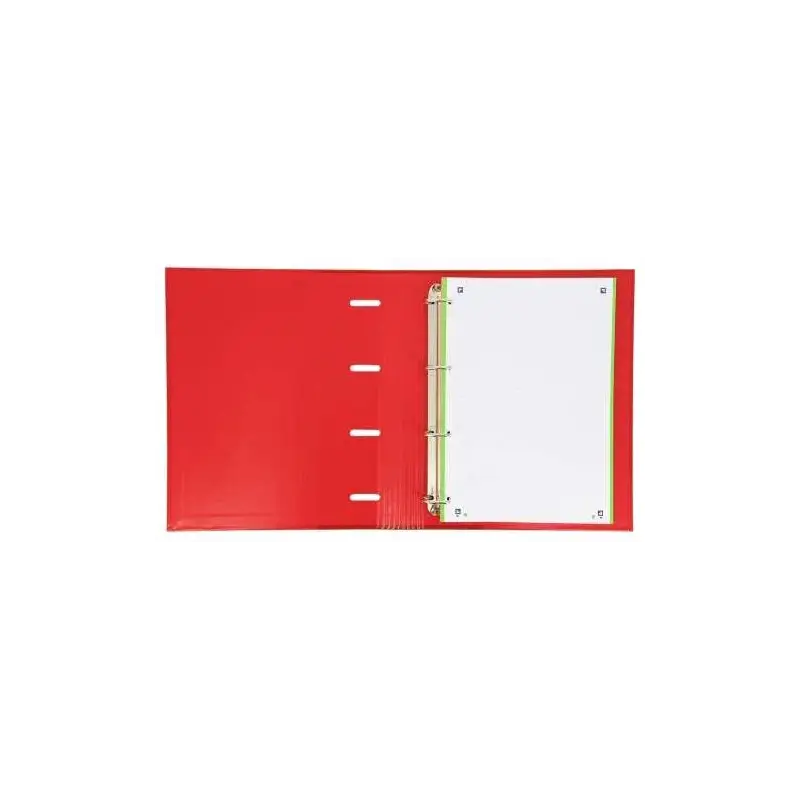 Oxford Europeanbinder Classic A4+ Carpeta de Anillas con Recambio Cuadricula 5x5 - Tapa Extradura - Cierre con Goma Elastica - C