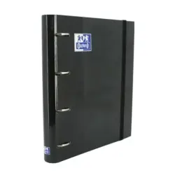 Oxford Europeanbinder Classic A4+ Carpeta de Anillas con Recambio Cuadricula 5x5 - Tapa Extradura - Cierre con Goma Elastica - C