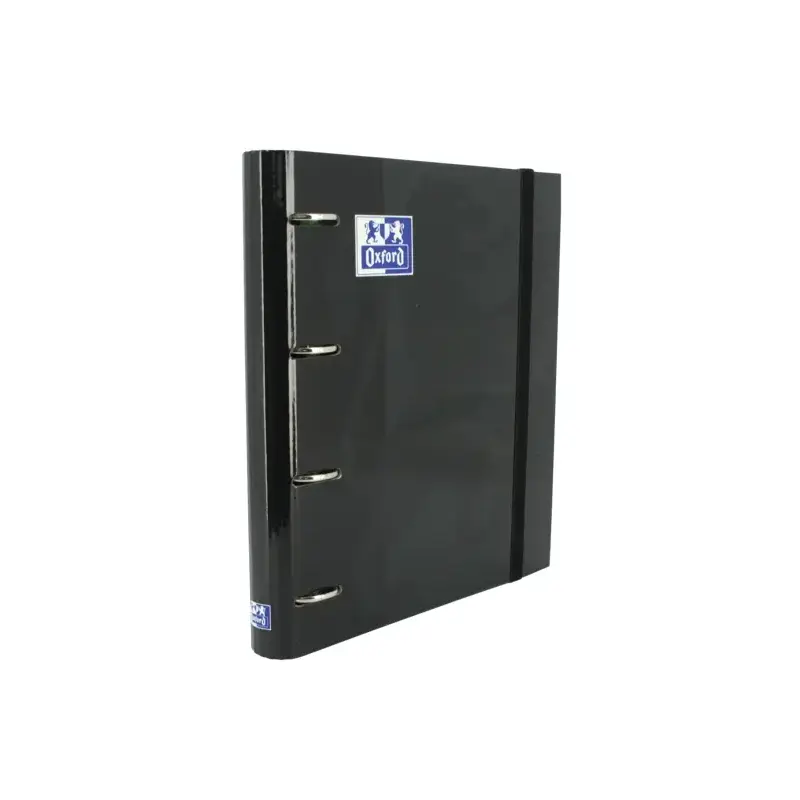 Oxford Europeanbinder Classic A4+ Carpeta de Anillas con Recambio Cuadricula 5x5 - Tapa Extradura - Cierre con Goma Elastica - C
