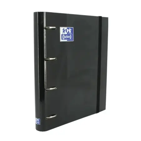 Oxford Europeanbinder Classic A4+ Carpeta de Anillas con Recambio Cuadricula 5x5 - Tapa Extradura - Cierre con Goma Elastica - C