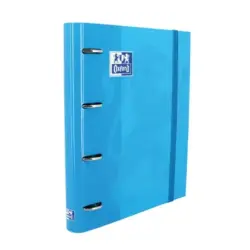 Oxford Europeanbinder Classic A4+ Carpeta de Anillas con Recambio Cuadricula 5x5 - Tapa Extradura - Cierre con Goma Elastica - C