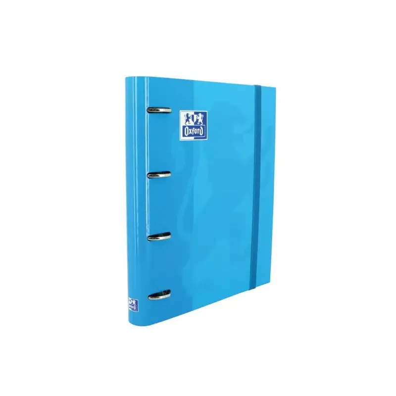 Oxford Europeanbinder Classic A4+ Carpeta de Anillas con Recambio Cuadricula 5x5 - Tapa Extradura - Cierre con Goma Elastica - C