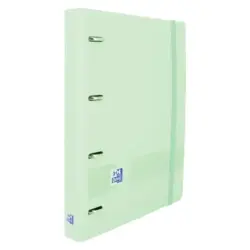 Oxford Live & Go A4+ Polyfoam Europeanbinder - Lomo de 45mm - Anillas de 4Dx35mm - Incluye Recambio 5x5 - Color Verde | Ahorro I