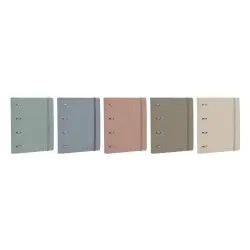 Oxford Europeanbinder Forest Carpeta de Anillas - Formato A4+ - Cierre con Goma - Incluye Recambio de Hojas con Cuadricula 5x5mm