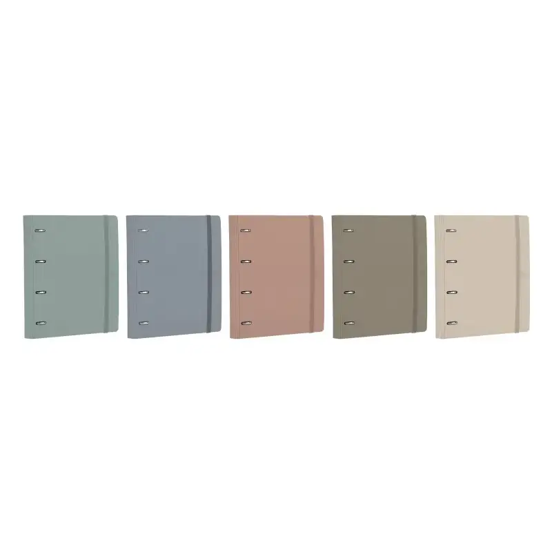 Oxford Europeanbinder Forest Carpeta de Anillas - Formato A4+ - Cierre con Goma - Incluye Recambio de Hojas con Cuadricula 5x5mm