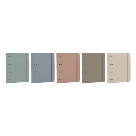 Oxford Europeanbinder Forest Carpeta de Anillas - Formato A4+ - Cierre con Goma - Incluye Recambio de Hojas con Cuadricula 5x5mm