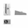 Erichkrause Ferro Sacapuntas de Aluminio con Agarre Ergonomico - Orificio de 8mm - Cuchilla de Acero al Carbono - Color Aluminio