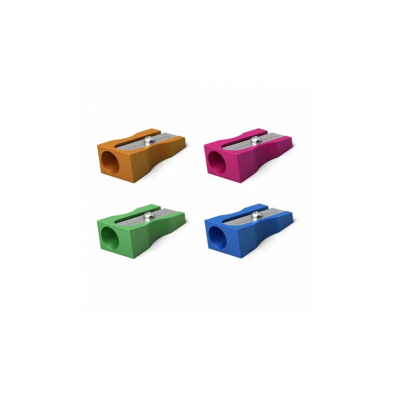 Erichkrause Ferro Color Sacapuntas de Aluminio con Agarre Ergonomico - Orificio de 8mm - Cuchilla de Acero al Carbono - Colores