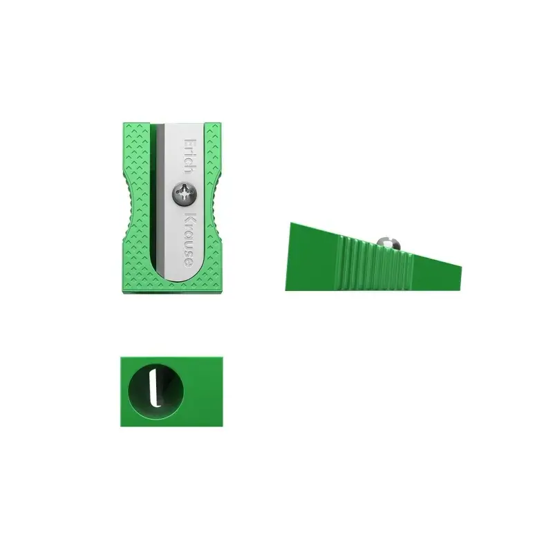 Erichkrause Ferro Color Sacapuntas de Aluminio con Agarre Ergonomico - Orificio de 8mm - Cuchilla de Acero al Carbono - Colores