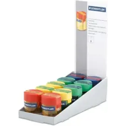 Staedtler Sacapuntas con Deposito de 1 Orificio - Hasta 8.2mm - Angulo de Afilado 23º - Colores Surtidos | Ahorro Imprimiendo