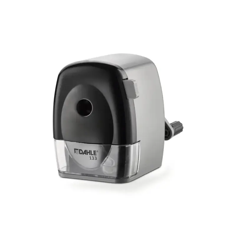 Dahle 133 Afilalapices de Manivela - Para Lapices de 8 a 11,5mm Ø - Fresa de Acero - Forma de Punta Ajustable - Gran Deposito -