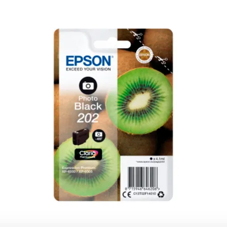 Epson 202 T02F1 Negro Fotográfico Cartucho Original | Ahorro Imprimiendo