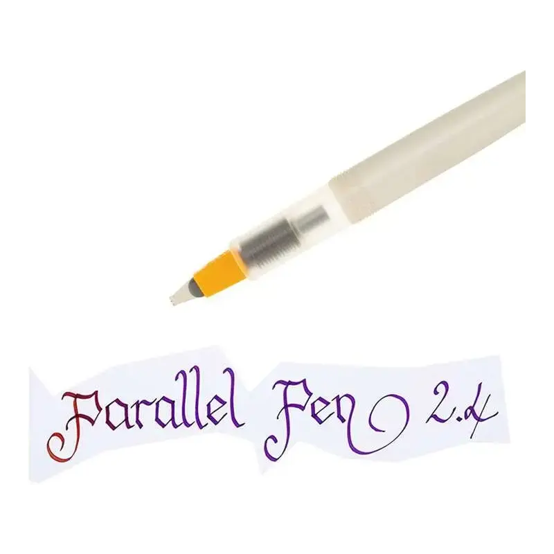 Pilot Pack de Pluma Estilografica Parallel Pen 2.4mm - Punta de Acero - Trazo de 2.4mm - 2 Recargas - Color Negro/Rojo | Ahorro