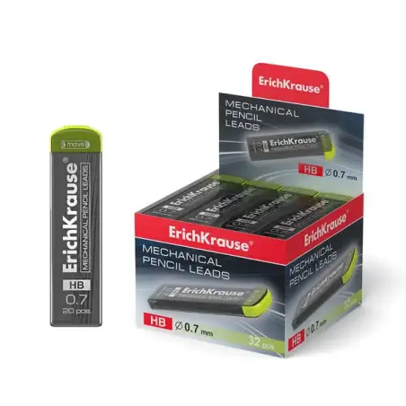 Erichkrause Megapolis Concept Pack de 20 Minas HB 07mm - Color Negro | Ahorro Imprimiendo