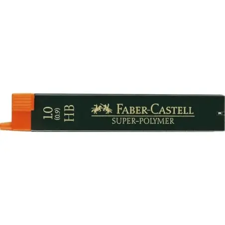Faber-Castell 9069 Pack de 12 Minas Super-Polymer para Portaminas 1.0 HB - Resistentes y Suaves | Ahorro Imprimiendo