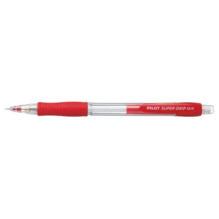 Pilot Portaminas SuperGrip H185 - Trazo 0.5mm - Mina HB - Cuerpo Rojo | Ahorro Imprimiendo