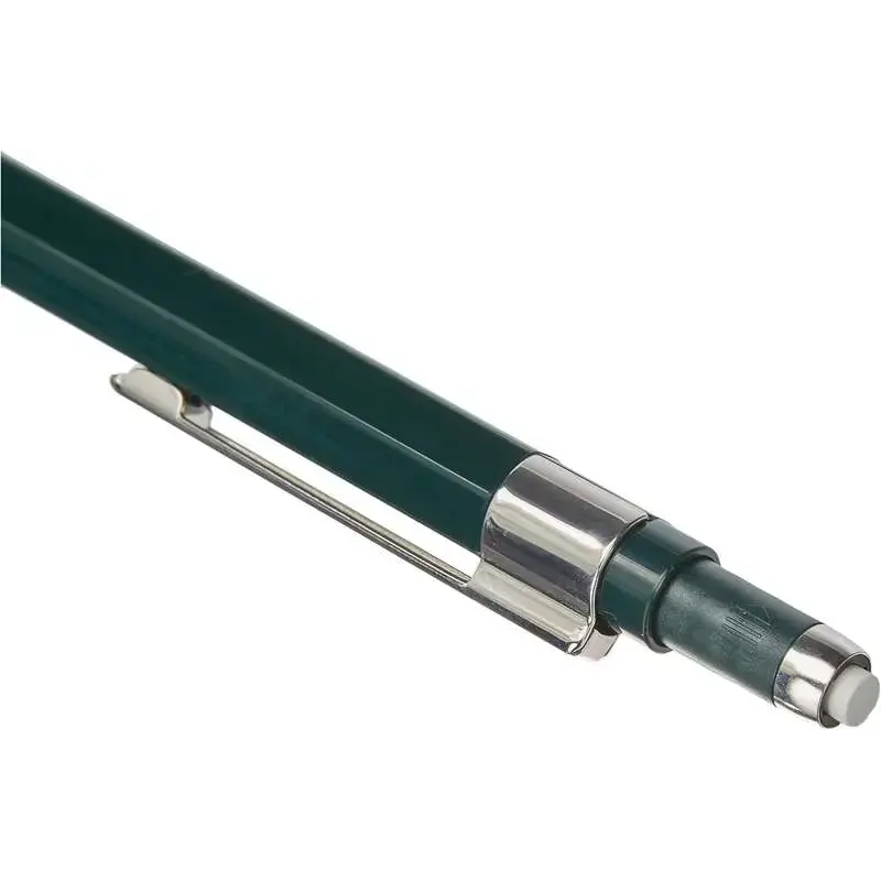 Faber-Castell TK-Fine Vario L Portaminas HB 0.35mm - Con Goma de Borrar - Clip de Metal - Color Verde | Ahorro Imprimiendo