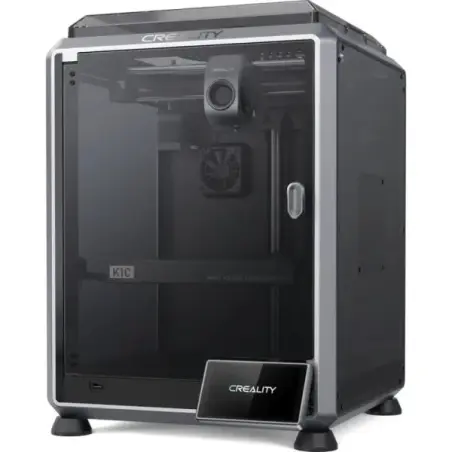 Creality K1C Impresora 3D Cerrada - Tamaño 22x22x25cm - Cuerpo de Aleacion de Aluminio y Cristal - Interfaz de Usuario Inteligen