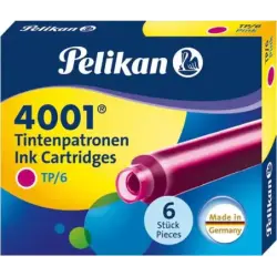 Pelikan Caja de 6 Cartuchos 4001 TP/6 - Tamaño Estandar - Color Rosa | Ahorro Imprimiendo