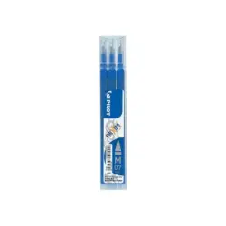 Pilot Pack de 3 Recambios para Frixion Ball / Frixion Clicker - Tinta Gel Borrable - Punta de Bola 0.7mm - Trazo 0.4mm - Color A