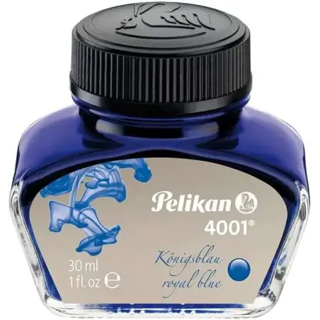 Pelikan Tinta 4001 No.78 - Frasco 30ml - Tinta de Alta Calidad - Frasco de 30ml - para Estilograficas - Color Azul Real | Ahorro