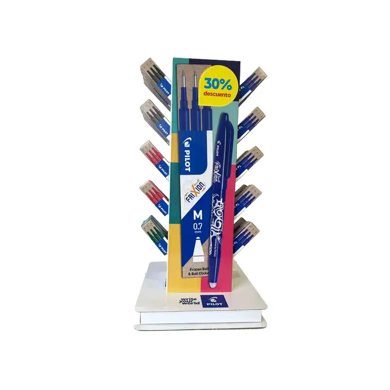 Pilot Expositor de 60 Packs de 3 Recambios para Frixion Ball / Frixion Clicker - Tinta Gel Borrable - Punta de Bola 0.7mm - Traz