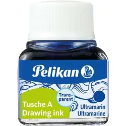 Pelikan Tinta China 523 10ml N.9 - 10ml - Resistente al Agua - Ideal para Dibujo y Caligrafia - Color Azul Ultramar | Ahorro Imp