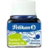 Pelikan Tinta China 523 10ml N.9 - 10ml - Resistente al Agua - Ideal para Dibujo y Caligrafia - Color Azul Ultramar | Ahorro Imp