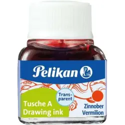 Pelikan Tinta China 523 10ml N.3 - Botella de 10ml - Ideal para Dibujo y Caligrafia - Color Bermellon | Ahorro Imprimiendo