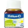 Pelikan Tinta China 523 10ml N.5 - Botella de 10ml - Resistente al Agua - Ideal para Dibujo y Caligrafia - Color Amarillo | Ahor