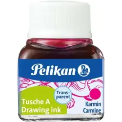 Pelikan Tinta China 523 10ml N.2 - Botella de 10ml - Ideal para Dibujo y Caligrafia - Color Carmin | Ahorro Imprimiendo