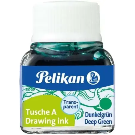 Pelikan Tinta China 523 10ml N.7 - Botella de 10ml - Ideal para Dibujo y Caligrafia - Resistente al Agua y de Secado Rapido - Co
