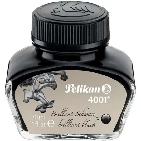 Pelikan Tinta 4001 No.78 - Frasco 30ml - Frasco de 30ml - Asegura el Perfecto Funcionamiento de la Estilografica - Color Negro |