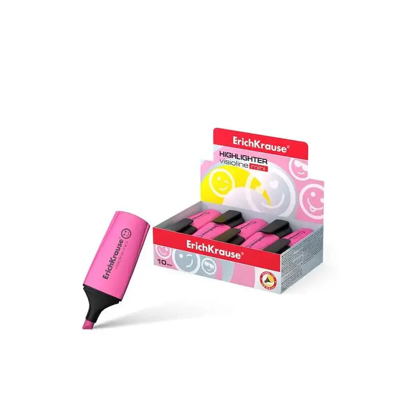 Erichkrause Visioline Mini Fluorescente - Punta Biselada - Trazo 0.6 a 5.2mm - Color Rosa | Ahorro Imprimiendo