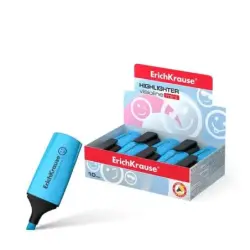 Erichkrause Visioline Mini Fluorescente - Punta Biselada - Trazo 0.6 a 5.2mm - Color Azul | Ahorro Imprimiendo