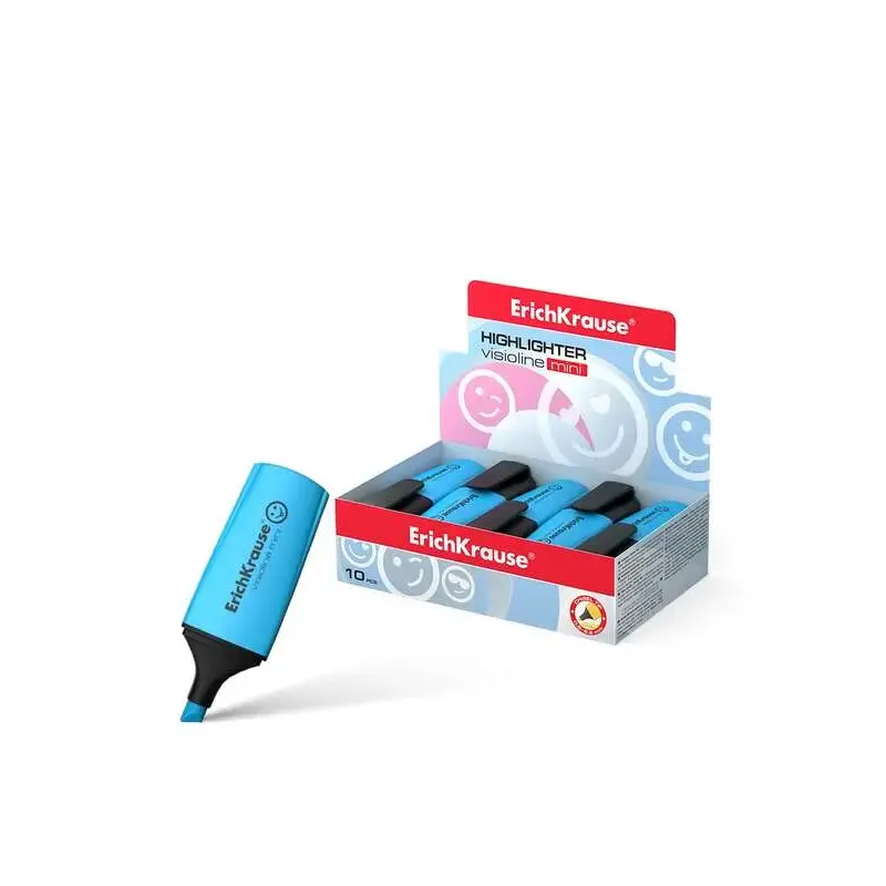 Erichkrause Visioline Mini Fluorescente - Punta Biselada - Trazo 0.6 a 5.2mm - Color Azul | Ahorro Imprimiendo