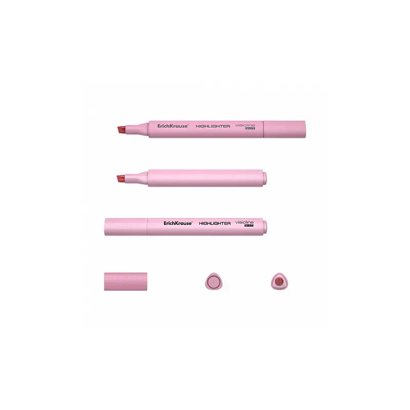 Erichkrause Visioline V-17 Pastel Marcador Fluorescente - Punta Biselada - Trazo de 0.6 a 4.5mm - Tinta a Base de Agua - Color R