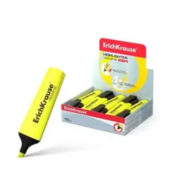 Erichkrause Visioline V-12 Marcador Fluorescente - Punta Biselada - Tinta a Base de Agua - Color Amarillo | Ahorro Imprimiendo