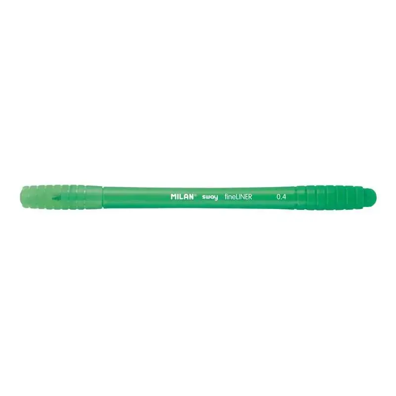 Milan Sway Fineliner Rotulador - Punta Fina 0.4mm - Ergonomico - Tinta al Agua - Color Verde | Ahorro Imprimiendo