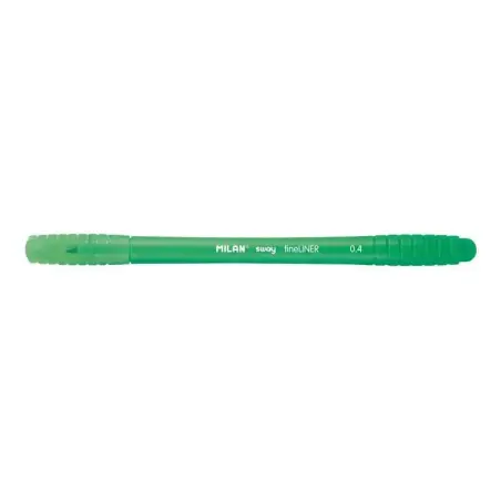 Milan Sway Fineliner Rotulador - Punta Fina 0.4mm - Ergonomico - Tinta al Agua - Color Verde | Ahorro Imprimiendo