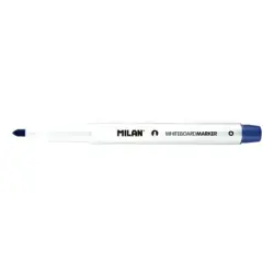 Milan Rotulador para Pizarra Blanca con Punta Redonda - Punta 3.7 mm - Tinta a Base de Alcohol - Borrable en Seco - Color Azul |