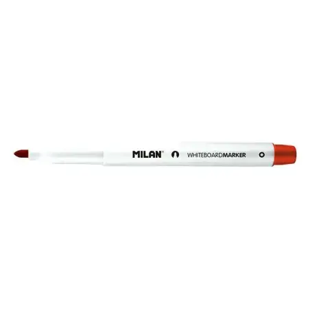Milan Rotuladores para Pizarra Blanca con Punta Redonda - Punta 3.7 mm - Tinta a Base de Alcohol - Borrable en Seco - Color Rojo