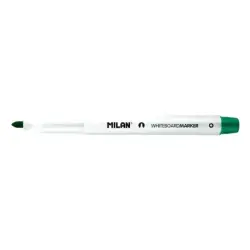 Milan Rotuladores para Pizarra Blanca con Punta Redonda - Punta 3.7 mm - Tinta a Base de Alcohol - Borrable en Seco - Color Verd